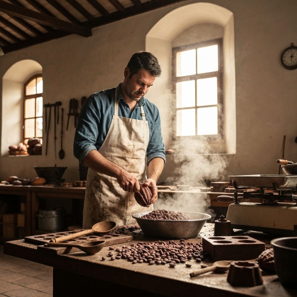 Master chocolatier at work